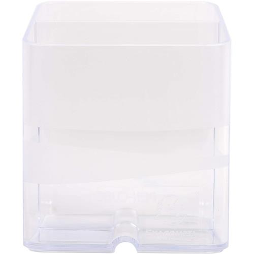 Exacompta PEN-CUBE Pen Pot 74 x 74 x 93mm Clear - 67723D 20355EX