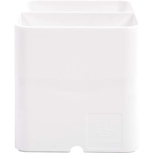 Exacompta PEN-CUBE Pen Pot 74 x 74 x 93mm White - 67713D 20348EX