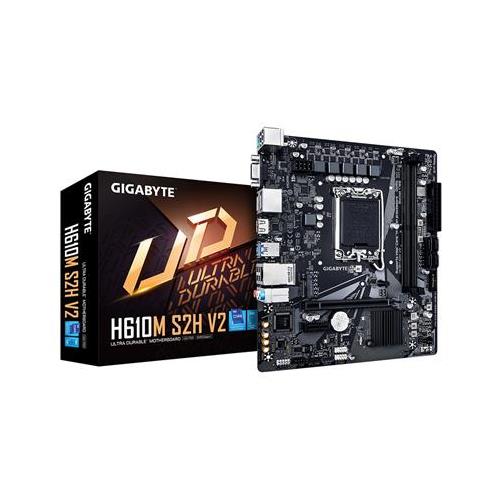GIGABYTE H610M S2H V2 Motherboard - Supports Intel Core 14th CPUs 4+1+1 Hybrid Phases Digital VRM up to 5600MHz DDR5 1xPCIe 3.0 M.2 GbE LAN USB 3.2 Gen 1