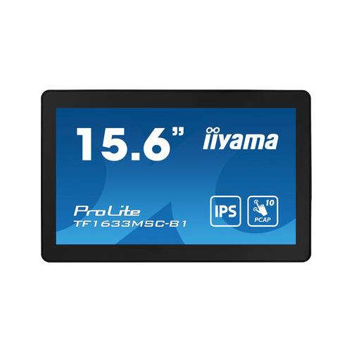 iiyama ProLite TF1633MSC-B1 computer monitor 39.6 cm (15.6") 1920 x 1080 pixels Full HD Touchscreen Black