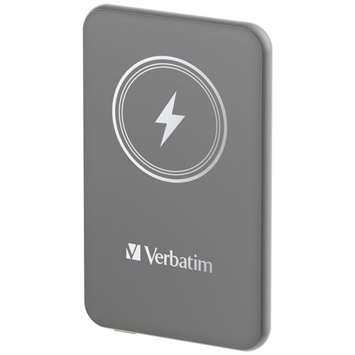 Verbatim Charge 'n' Go Magnetic Wireless Power Bank 5000mAh Grey. Battery capacity: 5000 mAh Battery technology: Lithium Polymer (LiPo). Fast charging technology: Quick Charge 3.0 Wireless charging. Product colour: Grey