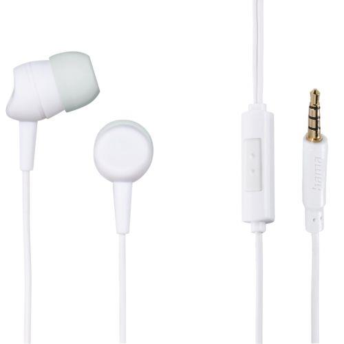 Photos - Headphones Hama Kooky Headset Wired In-ear Calls/Music White 184140 