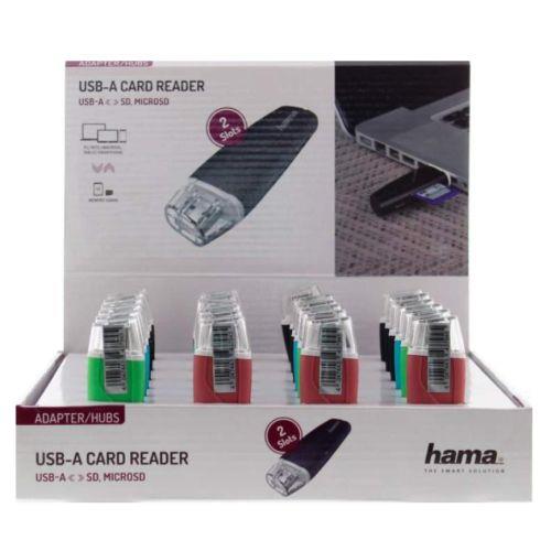 Hama 00200132 card reader USB 2.0 Black, Green, Pink, Turquoise