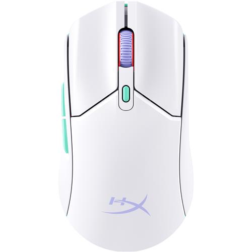 HyperX Pulsefire Haste 2 Core Wls - Gaming Mouse (Wht/Grn/Pur) Ambidextrous USB Type-A 3600 DPI White