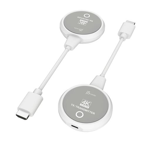 Photos - Network Card j5create JVAW75 ScreenCast 4K Wireless Display HDMI Extender grey/white 1080p 2160p Grey White -10 - 40 C -20 - 50 C Taiwan 