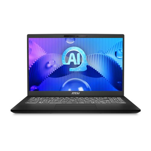 MSI Modern 15 H AI C1MG-003UK Intel Core Ultra 5 125H Laptop 39.6 cm (15.6") Full HD 16 GB DDR5-SDRAM 512 GB SSD Wi-Fi 6E (802.11ax) Windows 11 Home Black