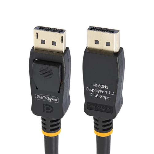 StarTech.com 2m (6.6ft) VESA Certified DisplayPort Cable - 10 Pack - DisplayPort 1.2 Cord with Latches 4K 60Hz UHD DP to DP Cable for Monitor Latching DP Connectors