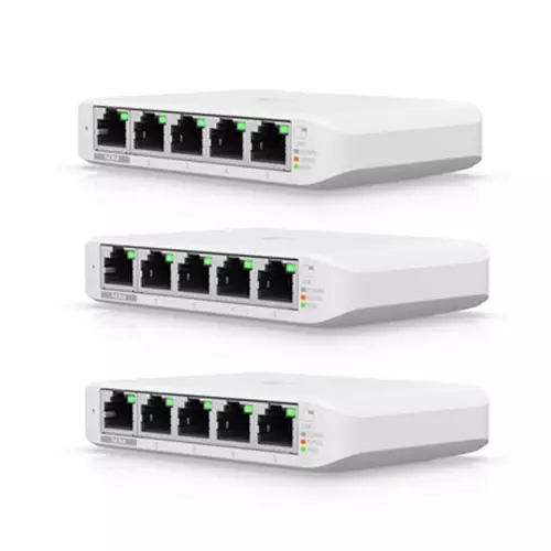 Ubiquiti UniFi Switch Flex Mini (3-pack) Managed Gigabit Ethernet (10/100/1000) Power over Ethernet (PoE) White