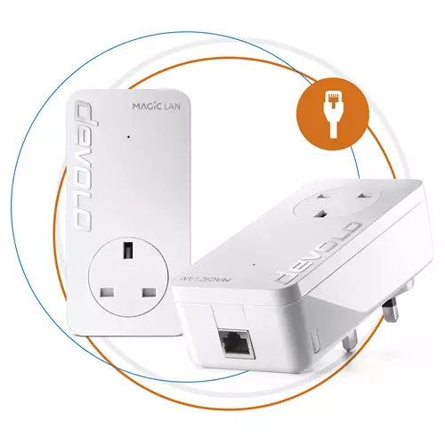 Devolo Magic 1 LAN 1200 Mbit/s IEEE 802.3 IEEE 802.3ab IEEE 802.3az IEEE 802.3u IEEE 802.3x Gigabit Ethernet 101001000 Mbit/s 10BASE-T 100BASE-TX 1000BASE-T 64-QAM 256-QAM 1024-QAM 4096-QAM BPSK OFDM QPSK