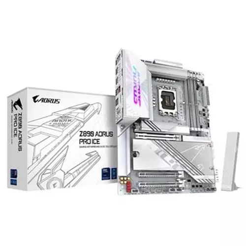Gigabyte Motherboard Z890 LGA1851 ATX DDR5 PCIe 5.0 x16 Z890 AORUS PRO ICE
