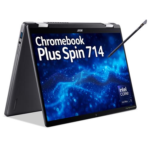 Acer Chromebook CPE794-1N U7-155U 16GB/512GB TS Intel Core Ultra 7 35.6 cm (14") Touchscreen WUXGA LPDDR5x-SDRAM SSD Wi-Fi 6E (802.11ax) ChromeOS Black QWERTY
