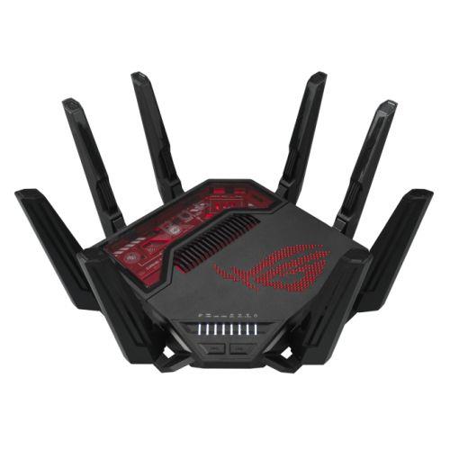 ASUS ROG Rapture GT-BE19000 wireless router Multi-Gigabit Ethernet Tri-band (2.4 GHz / 5 GHz / 6 GHz) Black Red