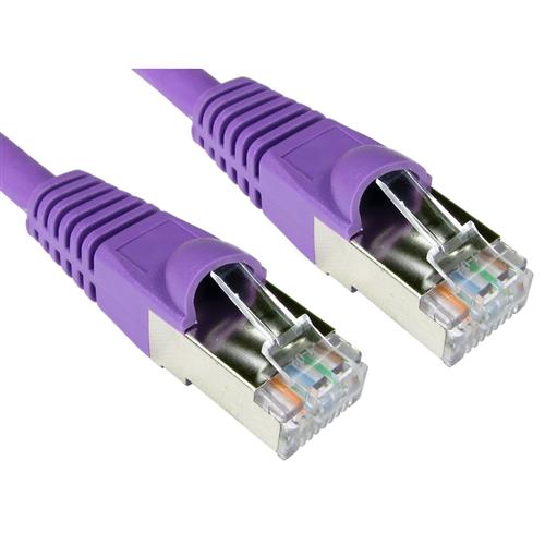 Cables Direct Cat6a 5m networking cable Violet S/FTP (S-STP)