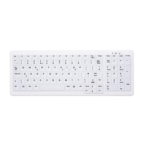 Photos - Keyboard Cherry Contour Design Active Key AK-C7000  Medical RF Wireless QWERTY UK English White AKC7000FFU1W/UK 
