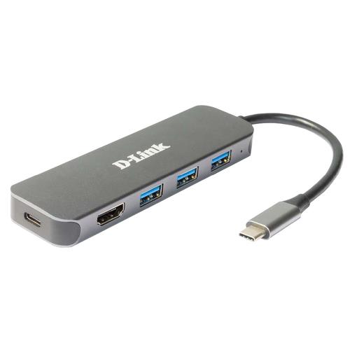 D-Link DUB-2333 multiport hub anthracite 5 ports USB-C USB 3.2 Gen 2