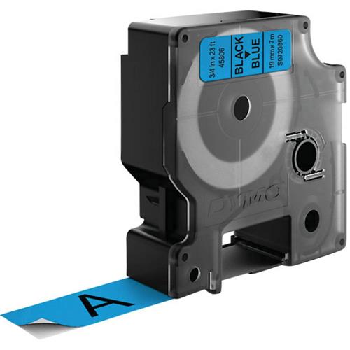 DYMO Authentic D1 Labels | Black Print on Blue Tape | 19 mm x 7 m | Self-Adhesive Labels for LabelManager Label Makers | Made in Europe