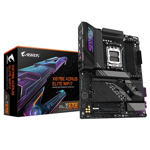 GIGABYTE X870E AORUS ELITE WIFI7 Motherboard AMD Socket AM5 AMD Ryzen 7000 Series AMD Ryzen 8000 Series AMD Ryzen 9000 Series Socket AM5 256 GB DDR5-SDRAM