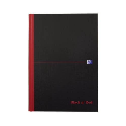 Photos - Notebook Oxford Black n Red  A4 Hardback Casebound Ruled With Double Cash 192 Pages 100080514 100080514 (Pack 5)