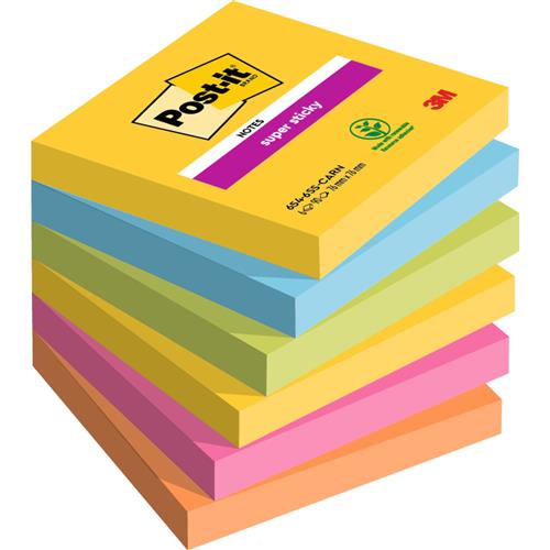 Photos - Self-Stick Notes Post-it 7100265522 note paper Square Blue Green Orange Pink Yellow 90 sheets Self-adhesive 7100147841 