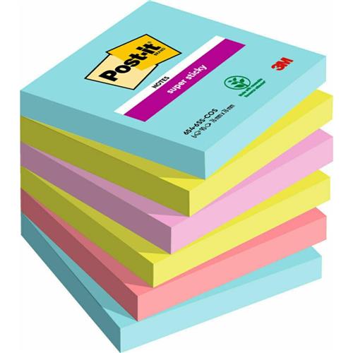 Photos - Self-Stick Notes Post-it 7100263206 note paper Square Blue Green Pink 90 sheets Self-adhesive 7100147842 