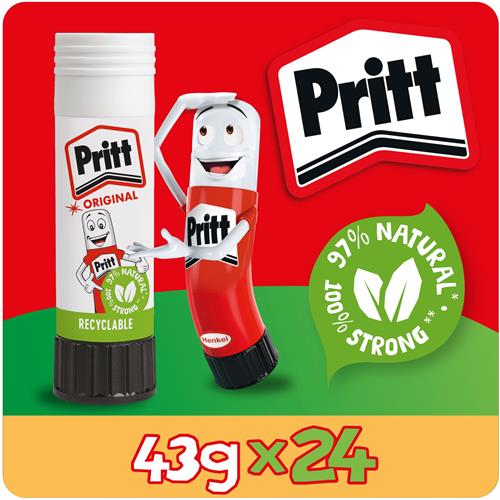 Photos - Other for Repair Original Pritt  Glue Stick Sustainable Long Lasting Strong Adhesive Solvent Free Value Pack 43g  - 1564148 1564148 (Pack 24)