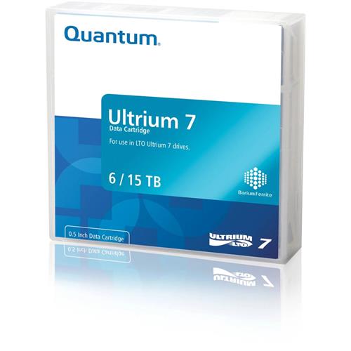 Quantum MR-L7MQN-01. Product type: Blank data tape Media type: LTO Native capacity: 6 TB. Tape size: 1.26 cm Tape length: 960 m Width: 21.5 mm