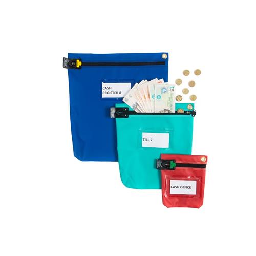 Photos - Other for Computer Versapak Reusable Secure Cash Bag With Button Seal Locking Mechanism Small 182X178x50mm  Blue - Ccb0-Bl(Opening Size: 110Mm)