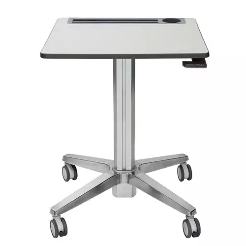 Ergotron LearnFit Short - sit/standing desk - rectangular - grey, silver