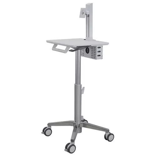 Ergotron StyleView Lean WOW SV10 cart - light-duty - for LCD display / keyboard / mouse - white, aluminium