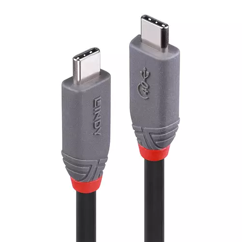Lindy 0.8m USB 4 Type C Cable 40Gbps Anthra Line