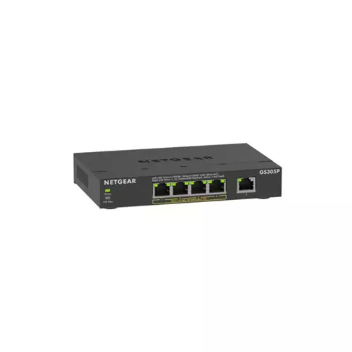 NETGEAR GS305Pv3 Unmanaged Gigabit Ethernet (10/100/1000) Power over Ethernet (PoE) Black