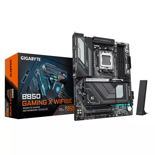 GIGABYTE B850 GAMING X WIFI6E Motherboard - AMD Ryzen 9000 Series CPUs 12+2+2 Phases Digital VRM up to 8200MHz DDR5 (OC) 1xPCIe 5.0 + 2xPCIe 4.0 M.2 2.5LAN WIFI 6E USB 3.2 Gen 2x2