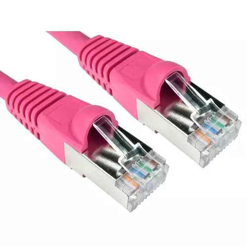 Cables Direct Cat6a 5m networking cable Pink S/FTP (S-STP)