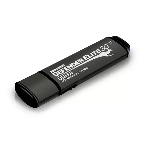 iStorage Kanguru Defender Elite30 USB 3.0 32GB| Secure Flash Drive | FIPS 197 Certified 256-bit AES hardware encryption (XTS Mode) | TAA Compliant|
