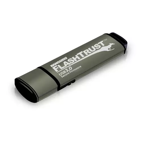 iStorage Kanguru FlashTrust USB 3.0 128 GB |Secure Flash Drive| Secure Firmware | Physical Write Protect Switch |Protects Against BadUSB | Compliance with NIST requirements for implementation