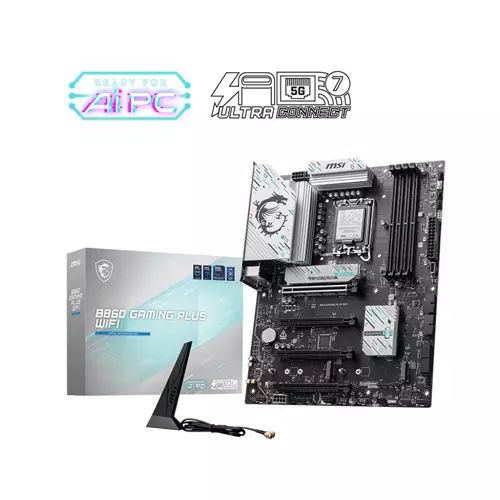 MSI B860 GAMING PLUS WIFI motherboard Intel B860 LGA 1851 (Socket V1) ATX