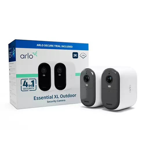 Arlo Essential 2K XL Outdoor Security Camera 2-pack IP security camera Indoor...