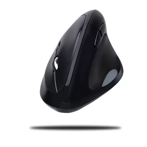 Adesso iMouse E30 - 2.4 GHz Wireless Vertical Programmable Mouse Right-hand Vertical design Optical RF Wireless 2400 DPI Black
