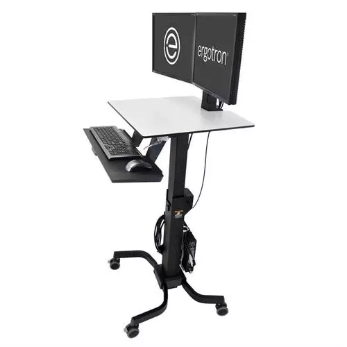 Ergotron WorkFit-C Dual - sit/standing workstation - rectangular - grey