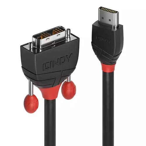 Lindy 3m HDMI to DVI Cable Black Line