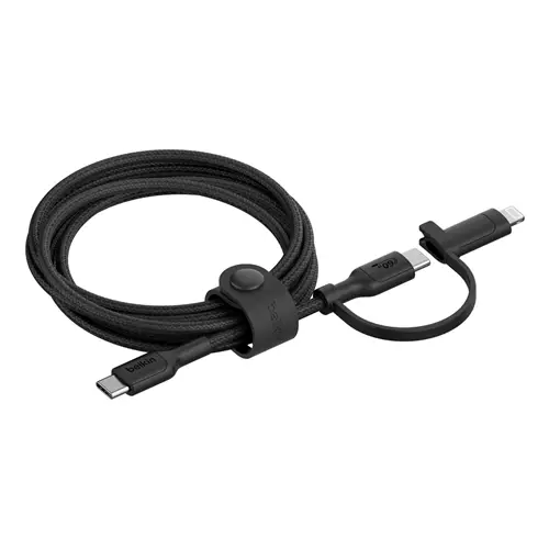 Belkin BoostCharge Pro USB cable USB 2.0 1.5 m USB C USB C/Lightning 0.48 Gbit/s 60 W Black