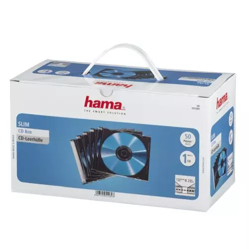 Photos - Headphones Hama CD Slim Jewel Case pack 50 Pcs 1 discs Transparent 00051269