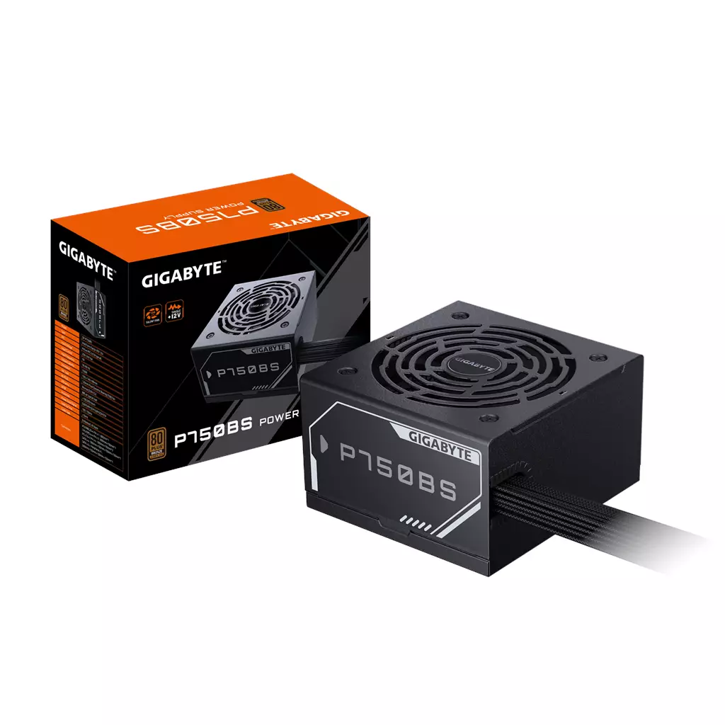 GIGABYTE P750BS Alimentatore - PCIe 5.0, 80 PLUS Bronze, Ventola da 120 mm, Compatibile con ATX, Spina UK.