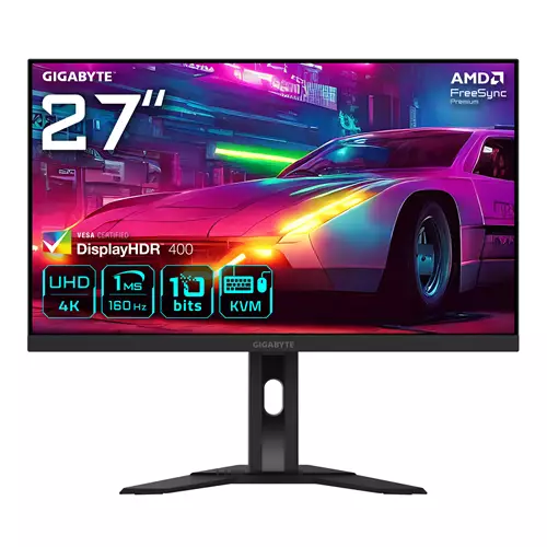 GIGABYTE M27UA 27" UHD Gaming Monitor - 3840 x 2160 160Hz 1ms 400 cd/m FreeSync Premium HDR ready HDMI 2.1 Displayport 1.4