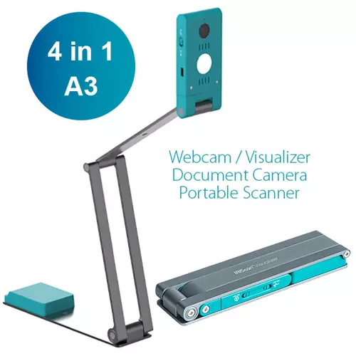 Photos - Scanner IRIS I.R.I.S. IRIScan Visualizer 7 Overhead 4160 x 3120 DPI A3 Arctic blue Silver 464412