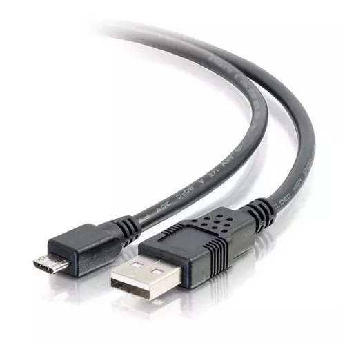 Photos - Cable (video, audio, USB) C2G 9.8ft (3m) USB 2.0 A to Micro-B Cable M/M - Black CG27366 