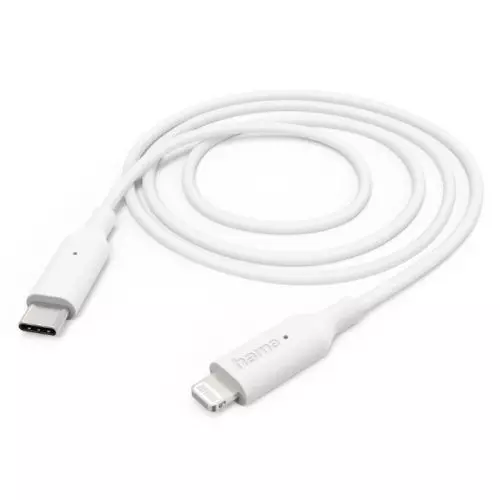 Photos - Cable (video, audio, USB) Hama Charging Cable USB-C - Lightning 1 m White 00201598 