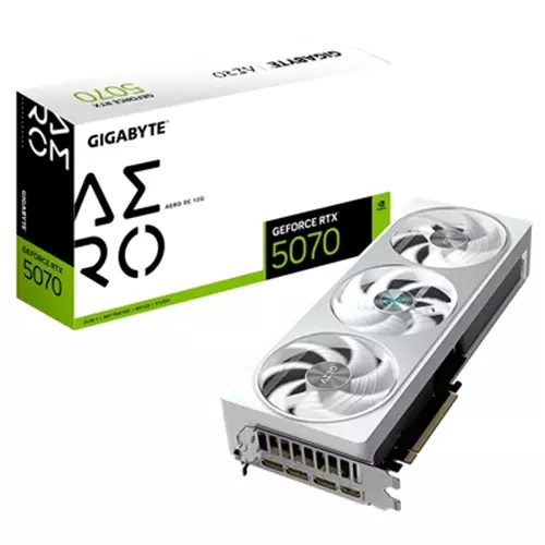 GIGABYTE GeForce RTX 5070 AERO OC 12G Graphics Card GeForce RTX 5070 12 GB GDDR7 192 bit 7680 x 4320 pixels PCI Express x16 5.0