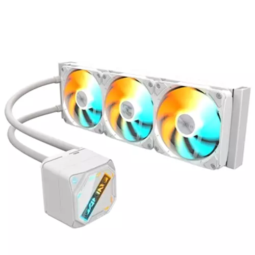GIGABYTE GAMING 360 ICE Liquid CPU Cooler- 3x120mm ARGB Fans slide-in interlocking mechanism DAISY-CHAIN Intel LGA 1851 and AMD AM5 Compatible