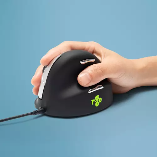 R-Go Tools Ergonomic mouse R-Go HE Break with break software medium (hand size 165-185 mm) right-handed Wired black